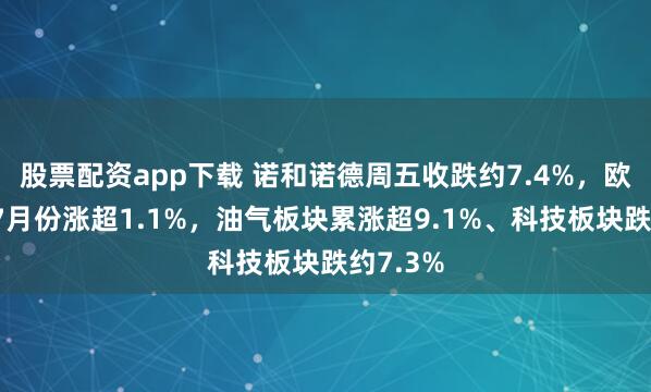 股票配资app下载 诺和诺德周五收跌约7.4%，欧洲股市7月份涨超1.1%，油气板块累涨超9.1%、科技板块跌约7.3%